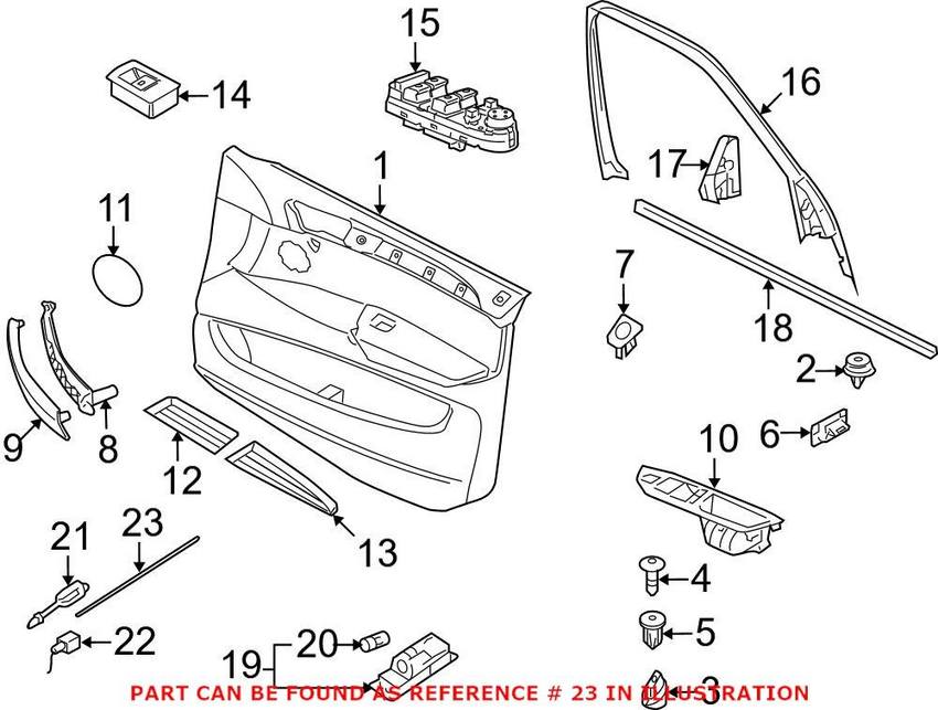 BMW Courtesy Light Wiring Harness (Fiber Optic) 63319128815